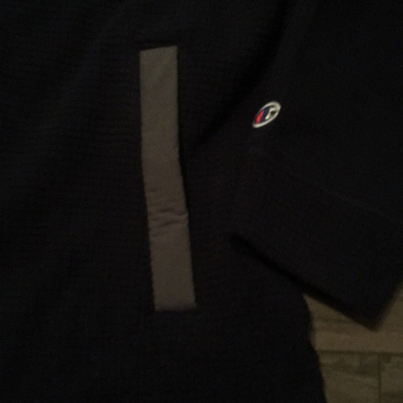 Champion menβs large navy & gray waffle jacket new - Picture 5 of 7